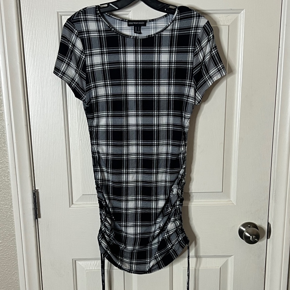 Black and White Streetwear Society Dress